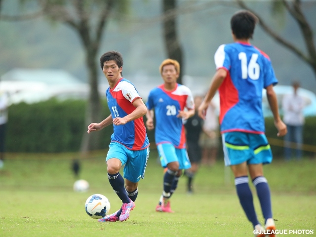 U-19 Japan National Team play friendly against Honda Lock at training camp prior to AFC U-19 Championship