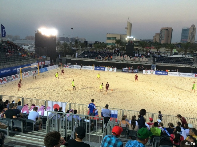 Japan beach soccer national team - match against world champion Russia national team in Intercontinental Cup 2014