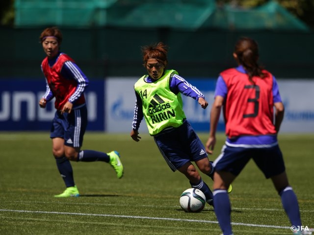 Nadeshiko Japan's back-up players in match against Switzerland hold practice session focusing on attack