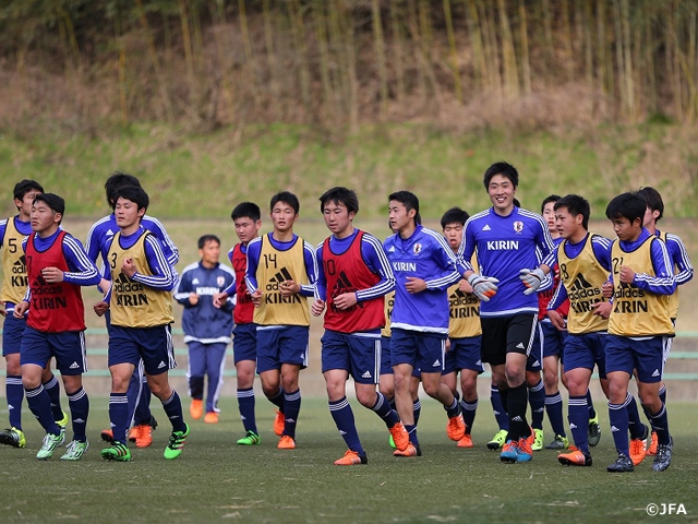 U-17 Japan National Team kicked off training for the SANIX Cup International Youth Soccer Tournament 2016