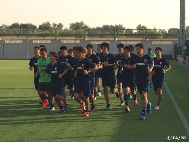 U-19 Japan National Team arrive in Dubai for training camp prior to 2016 AFC U-19 Championship in Bahrain