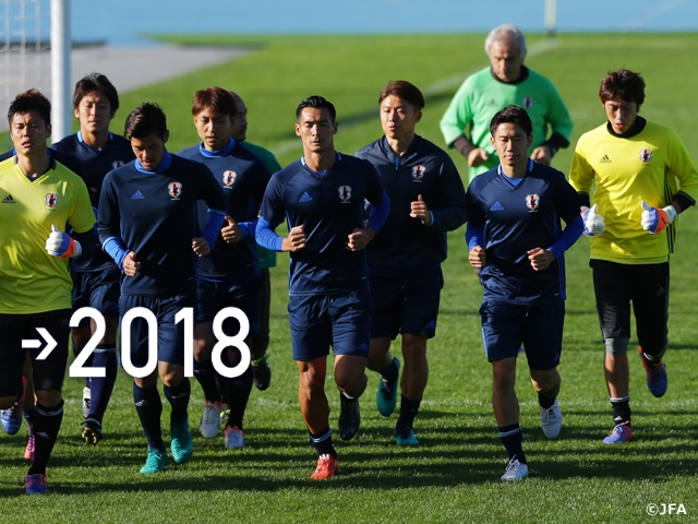 First workout for SAMURAI BLUE in Melbourne in preparation for Australia match in WC final qualifiers 