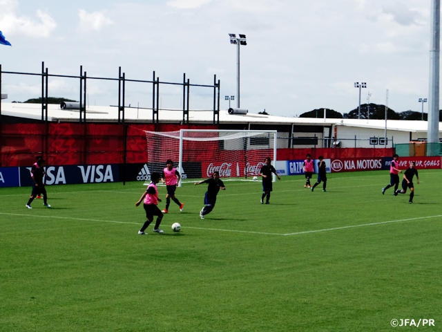 U-20 Japan Women's squad hold final practice session in preparation for first World Cup match