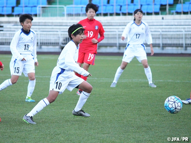 JFAエリートプログラム女子U-13韓国遠征 U-13日本女子選抜、韓国との第1戦に勝利
