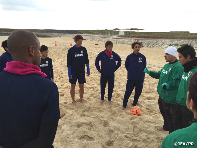 Japan Beach Soccer squad kick off their Okinawa camp