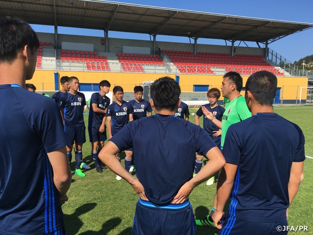 U-19 Japan National Team prepare for 2nd match at The 45th Toulon Tournament 2017
