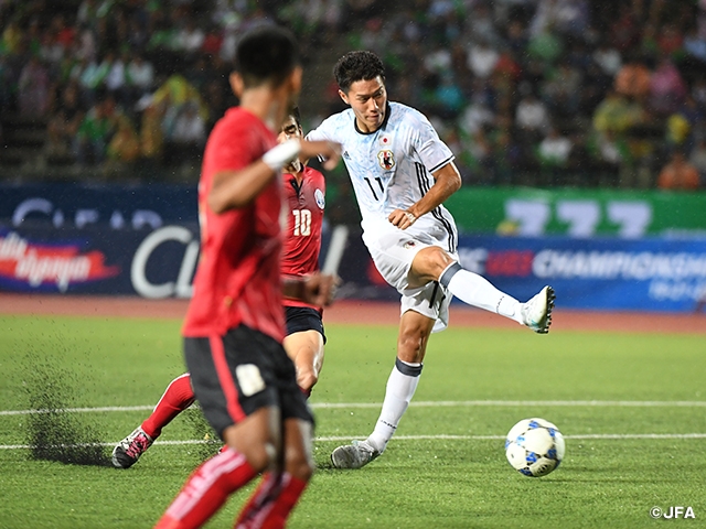 U-20日本代表　2-0でカンボジア代表に勝利！AFC U-23選手権中国2018予選