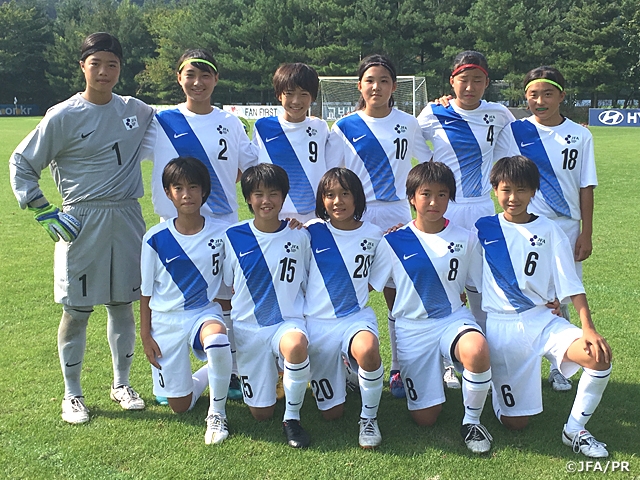JFAエリートプログラム女子U-13  韓国との第1戦に勝利