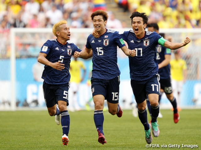SAMURAI BLUE (Japan National Team) wins against Colombia with goals from Kagawa and Osako