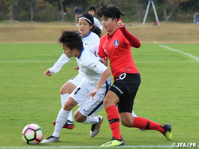JFAエリートプログラム女子U-14　韓国に4-0で勝利 JOC日韓競技力向上スポーツ交流事業（11/17 - 22）
