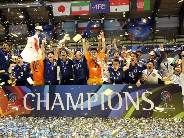 U-20 Japan Futsal National Team crowned as champions after defeating Afghanistan 3-1 at the tournament final of the AFC U-20 Futsal Championship Iran 2019