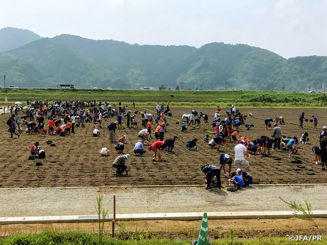 熊本県甲佐町でポット苗を植付け　～熊本地震復興支援～