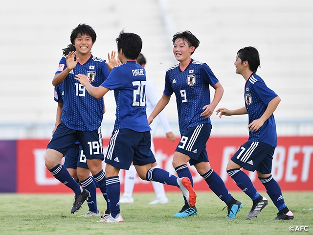 U-19 Japan Women's National Team scores 5 goals in victory over Myanmar at the AFC U-19 Women's Championship Thailand 2019