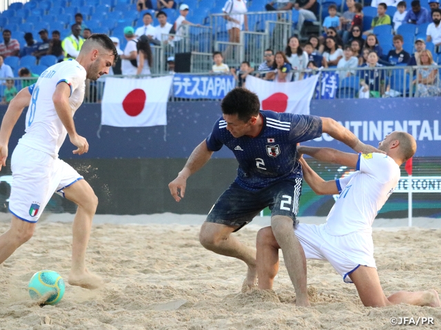 Japan Beach Soccer National Team come from behind to earn win over Italy - Intercontinental Beach Soccer Cup Dubai 2019