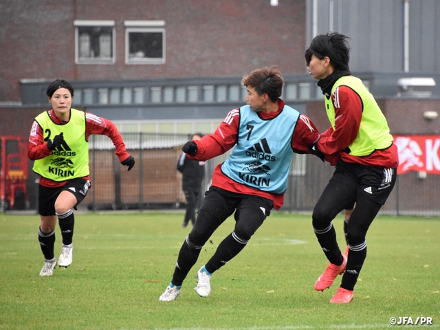 なでしこジャパン、ゲーム形式のトレーニングでオランダ女子代表戦への準備を進める