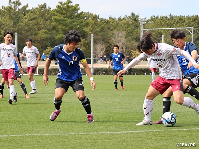 U-18日本代表候補　国内トレーニングキャンプ最終日に早稲田大と練習試合