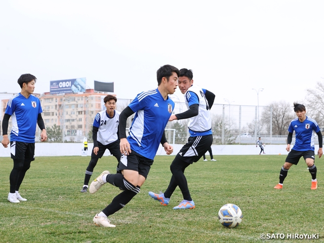 U-20 Japan National Team prepare ahead of their second match against the Kyrgyz Republic at the AFC U20 Asian Cup Uzbekistan 2023