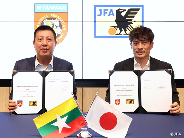 JFA signs partnership with Myanmar Football Federation