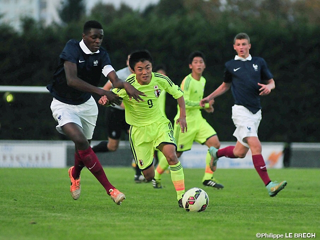 U-15日本代表　バル・ド・マルヌU-16国際親善トーナメント2014　第3戦 vsフランス