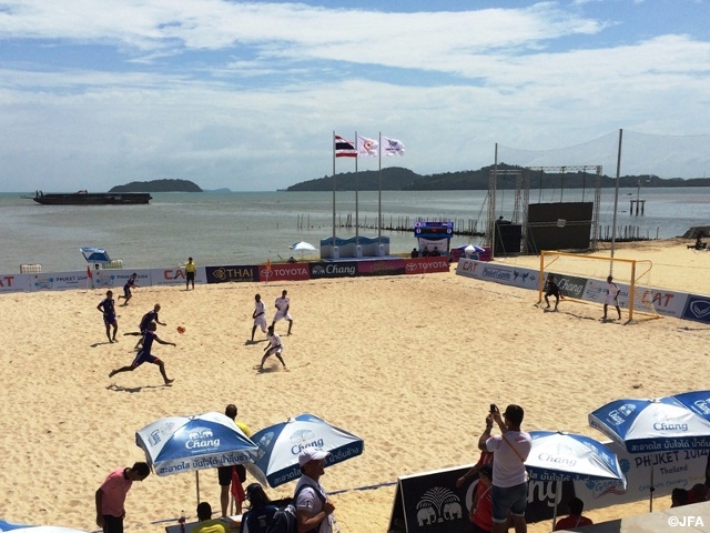 Beach Soccer Japan National Team get through group stage in second place despite loss on penalties to UAE in Asian Beach Games