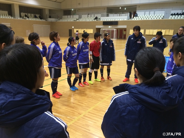 Japan Women's Futsal National Team short-listed squad enter first day of training camp in Kanagawa