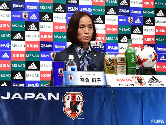 Nadeshiko Japan continue to look for core players and announce squad members to participate in MS＆AD CUP 2017 at press conference