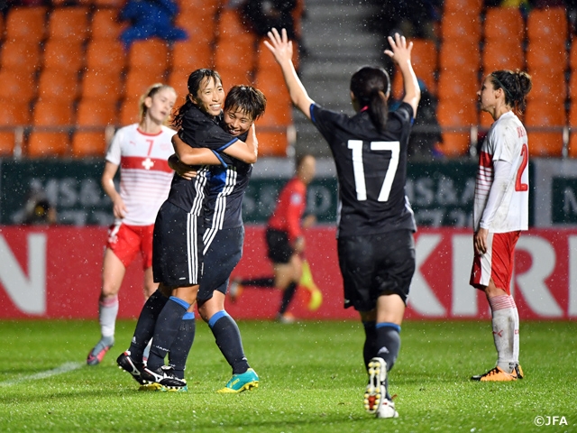 なでしこジャパン スイス女子代表に2 0で完封で勝ち切る Ms Adカップ17 Jfa 公益財団法人日本サッカー協会