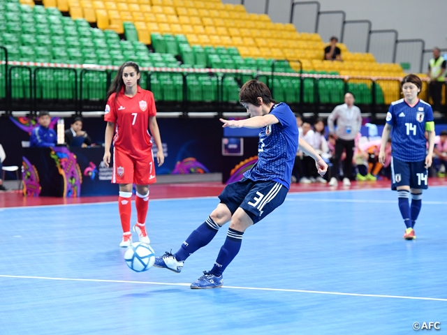 Japan Women's Futsal National Team earns spot into the final rounds with win over Bahrain at the AFC Women's Futsal Championship Thailand 2018