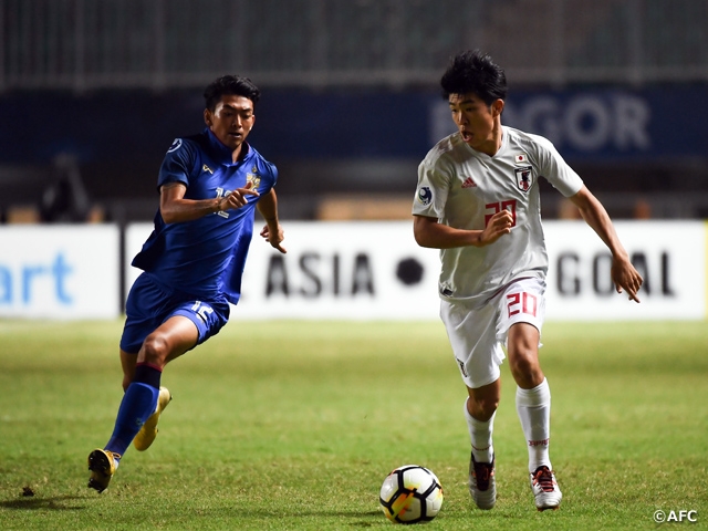 U 19日本代表 タイに勝って連勝 首位でグループステージ突破確定 Afc U 19選手権インドネシア18 Jfa 公益財団法人日本サッカー協会