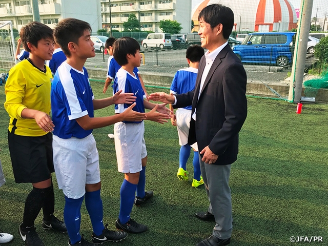 森保一監督がjfaアカデミー熊本宇城を訪問 Jfa 公益財団法人日本サッカー協会