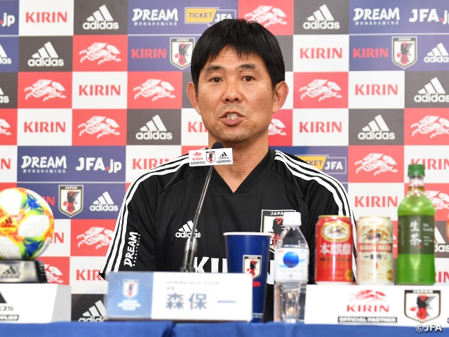Coach Moriyasu of SAMURAI BLUE hopes to “Deepen understandings of team strategy” in match against Paraguay at the KIRIN CHALLENGE CUP 2019