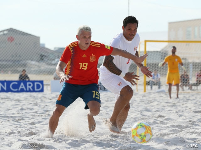 Japan’s first ever Beach Soccer International Friendly Tournament kicks-off with Spain claiming victory over Tahiti