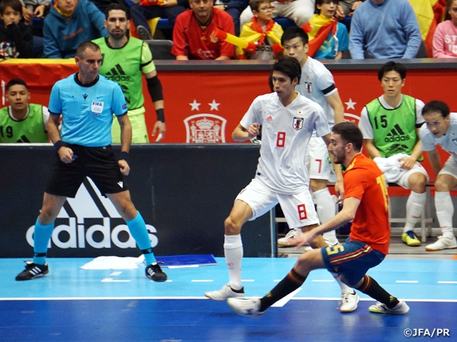 Japan Futsal National Team lose to Spain in an international friendly match held in Madrid