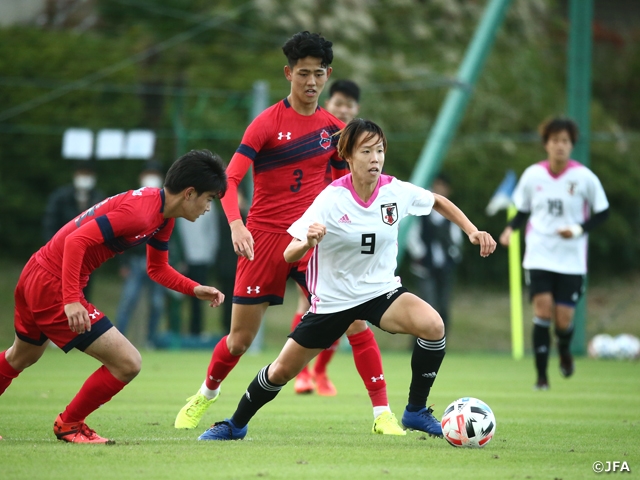 なでしこジャパン 期間中2回目となる男子との合同トレーニングを実施 Jfa 公益財団法人日本サッカー協会