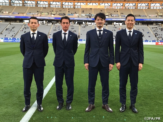 Introduction of referees in charge of the match between U-24 Japan National Team and U-24 Argentina National Team at the SAISON CARD CUP 2021
