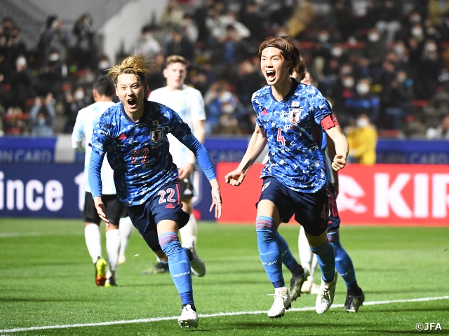 U-24 Japan National Team score three goals in shutout victory against Argentina at the SAISON CARD CUP 2021