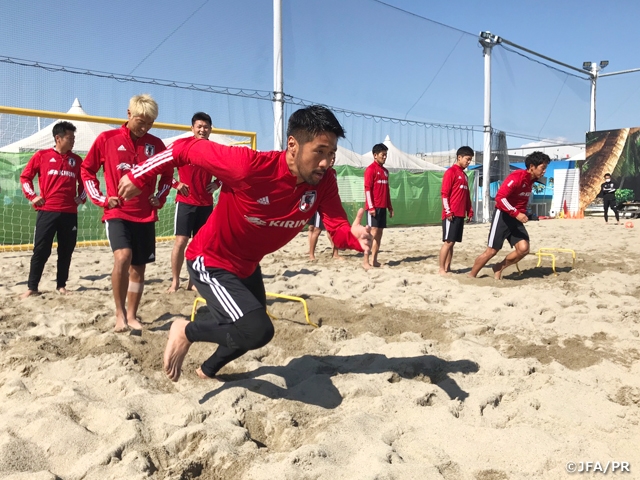 ビーチサッカー日本代表候補　ゴールへの姿勢をより意識したトレーニングを実施