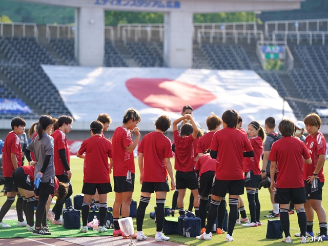 なでしこジャパン ウクライナ女子代表戦前日 試合会場で公式練習を実施 Jfa 公益財団法人日本サッカー協会