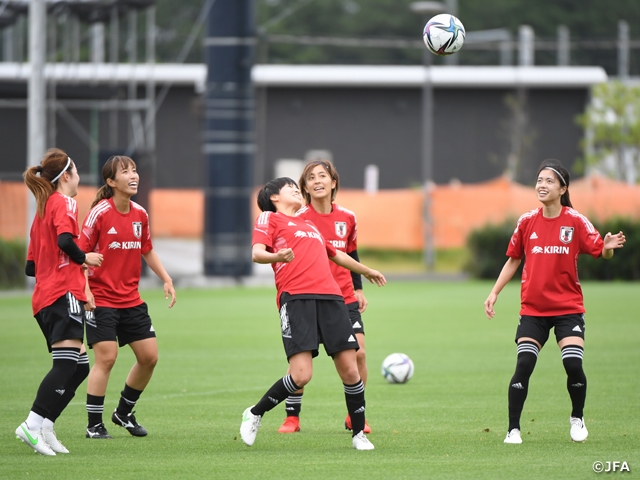 なでしこジャパン 活動終盤のトレーニングマッチを前に軽めのメニューで調整 Jfa 公益財団法人日本サッカー協会