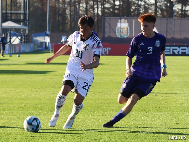 U-20日本代表、大会前最後の強化試合　アルゼンチンを相手に1-2