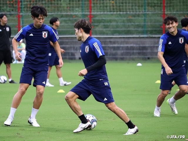 U-22日本代表　アジア競技大会 準決勝のU-24ホンコン・チャイナ代表戦に向けトレーニング