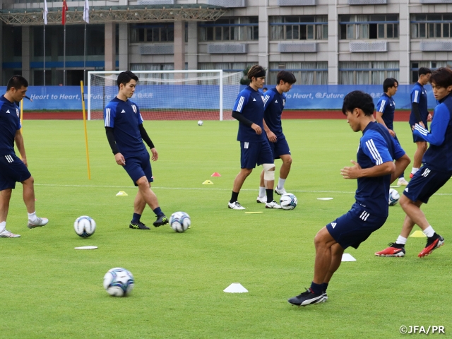 U-22日本代表　アジア競技大会 決勝のU-24韓国代表戦に向けトレーニング