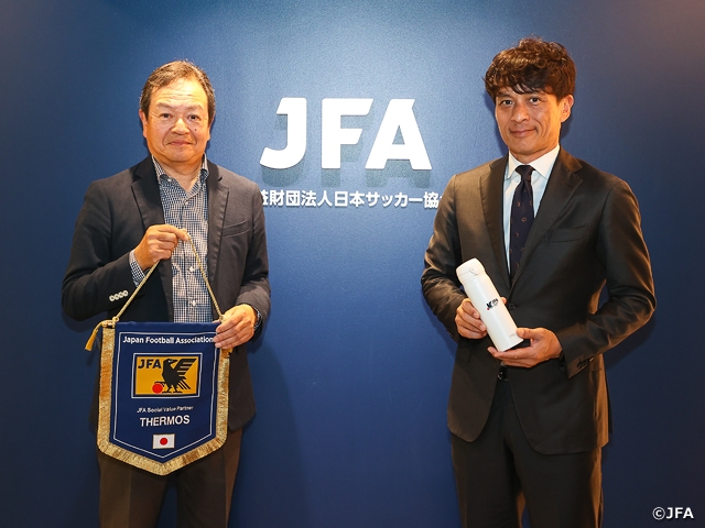 サーモス株式会社とJFAソーシャルバリューパートナー契約を締結 ～気候変動に対応する持続可能な環境づくりと暑熱・寒冷対策の知見をパフォーマンス向上に～