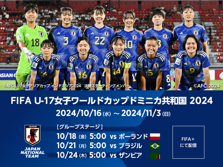 FIFA U-17女子ワールドカップドミニカ共和国2024