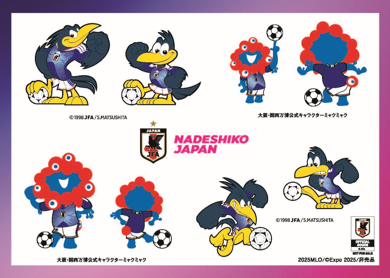 ミャクミャク・NADESHIKO JAPANステッカー